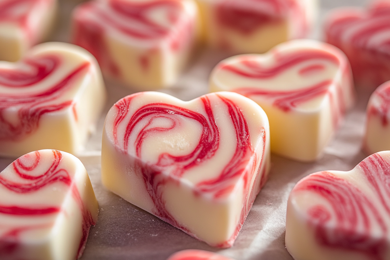 Valentine’s Day Swirled White Chocolate Candies
