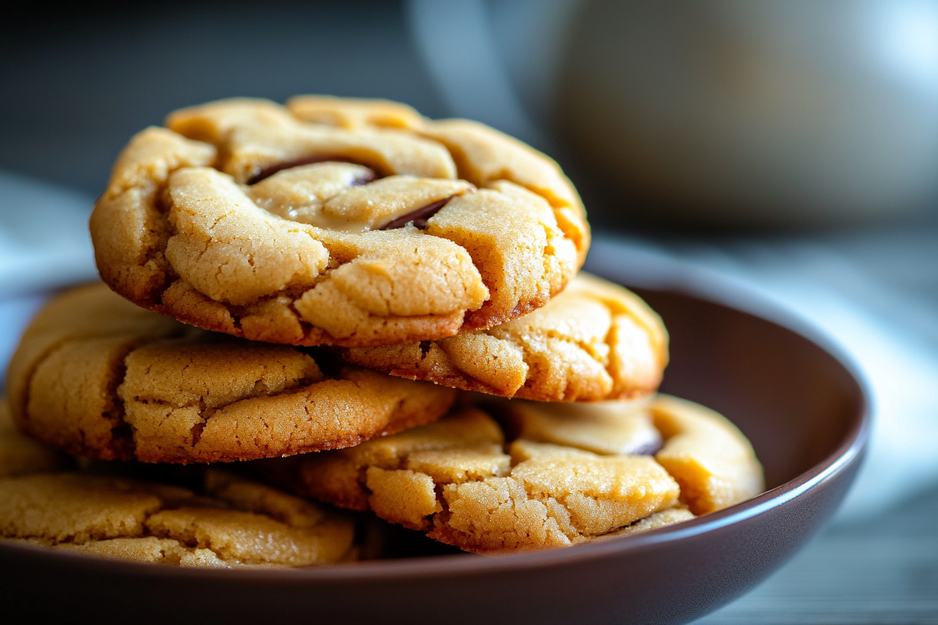 Thick and Chewy Peanut Butter Cookies