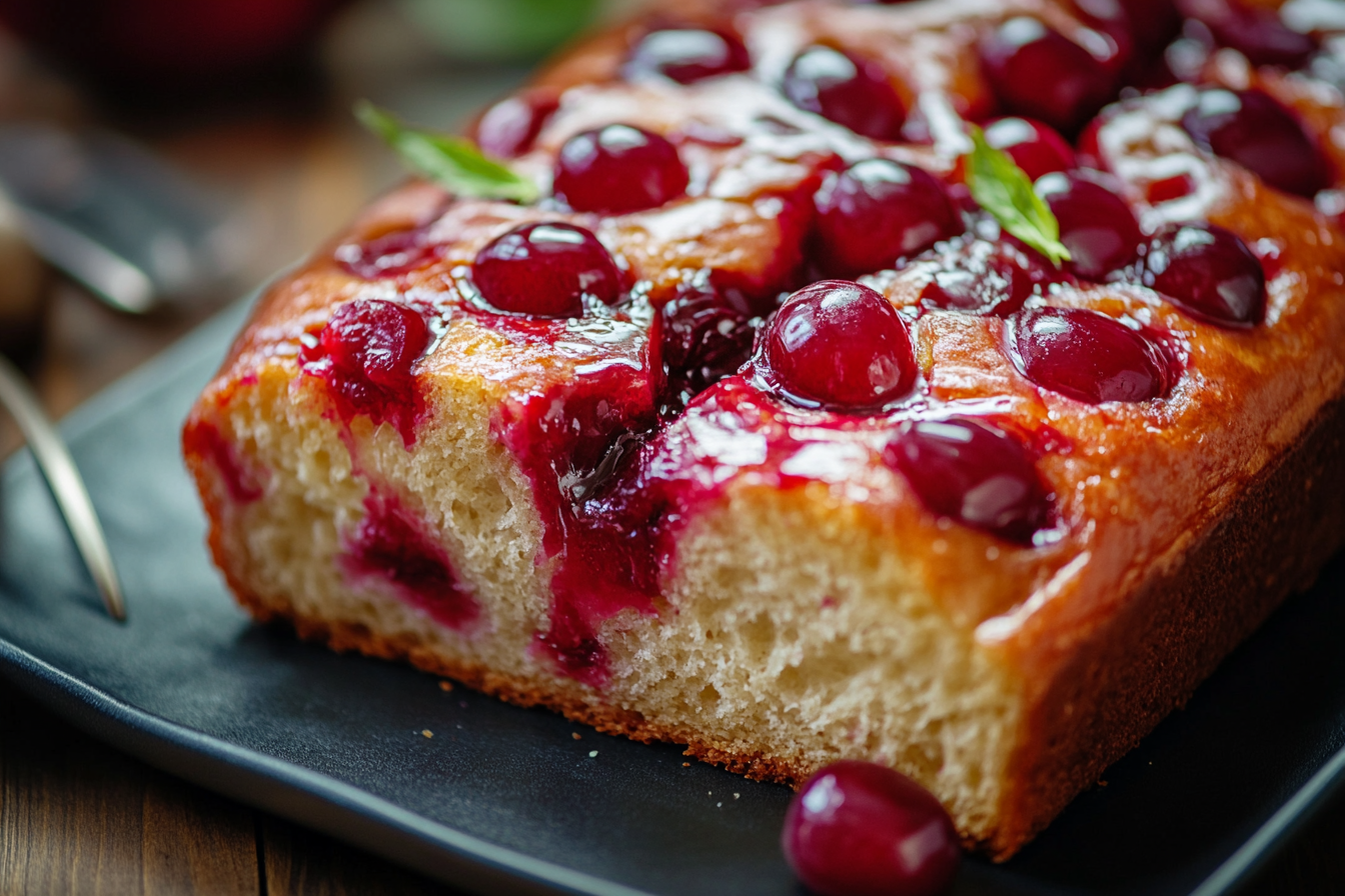 Cherry Bread with Cherry Glaze