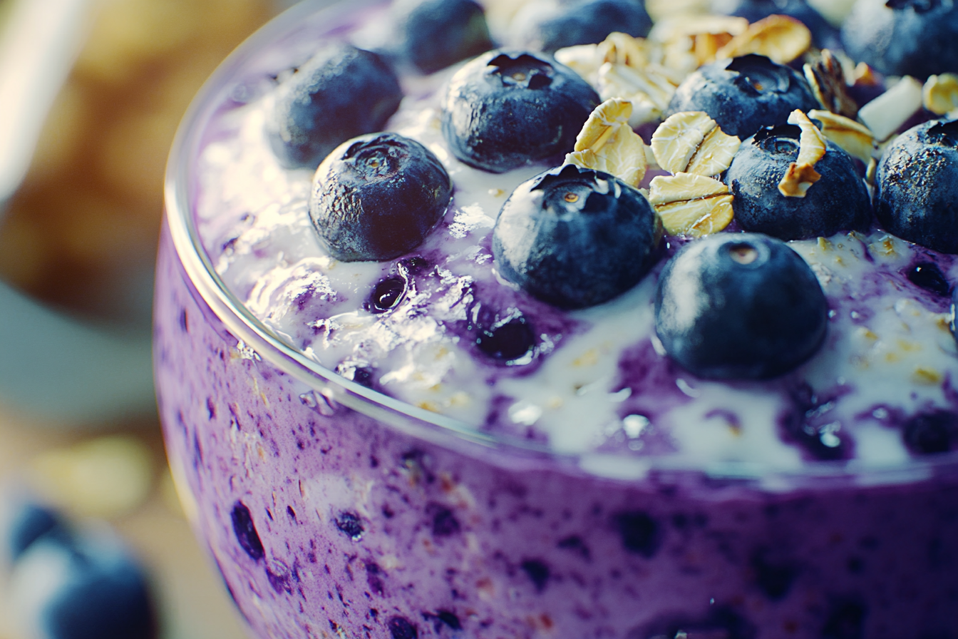 Blueberry Cheesecake Overnight Oats