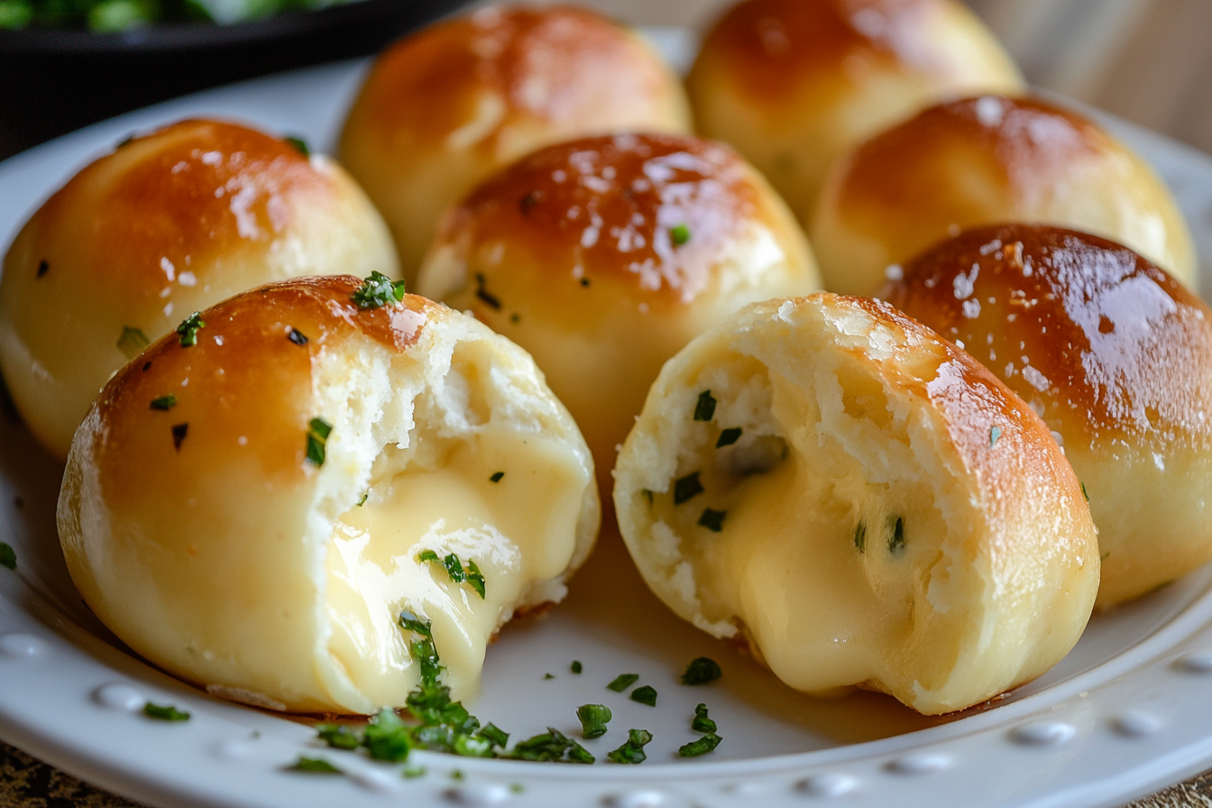 Homemade Garlic Butter Cheese Bombs