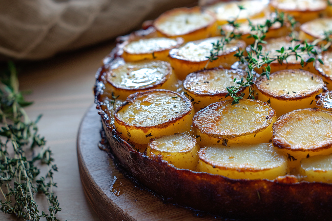 Crispy Balsamic-Thyme Potato Torte
