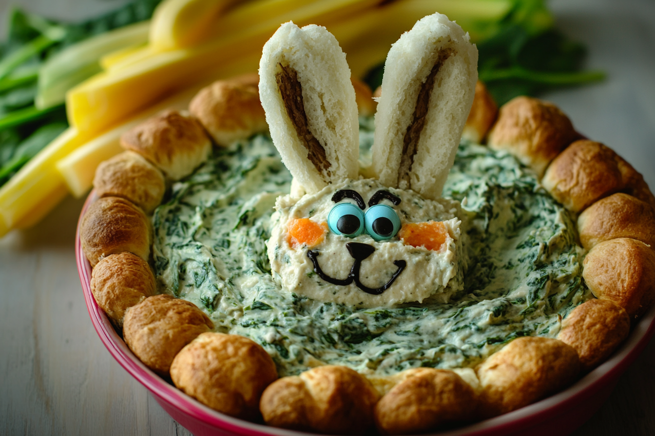 Easter Bunny Spinach Dip