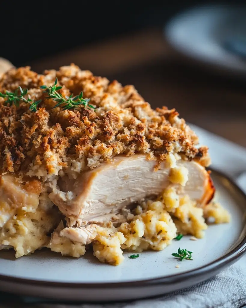 4-Ingredient Slow Cooker Chicken with Stuffing 4 4-Ingredient Slow Cooker Chicken with Stuffing