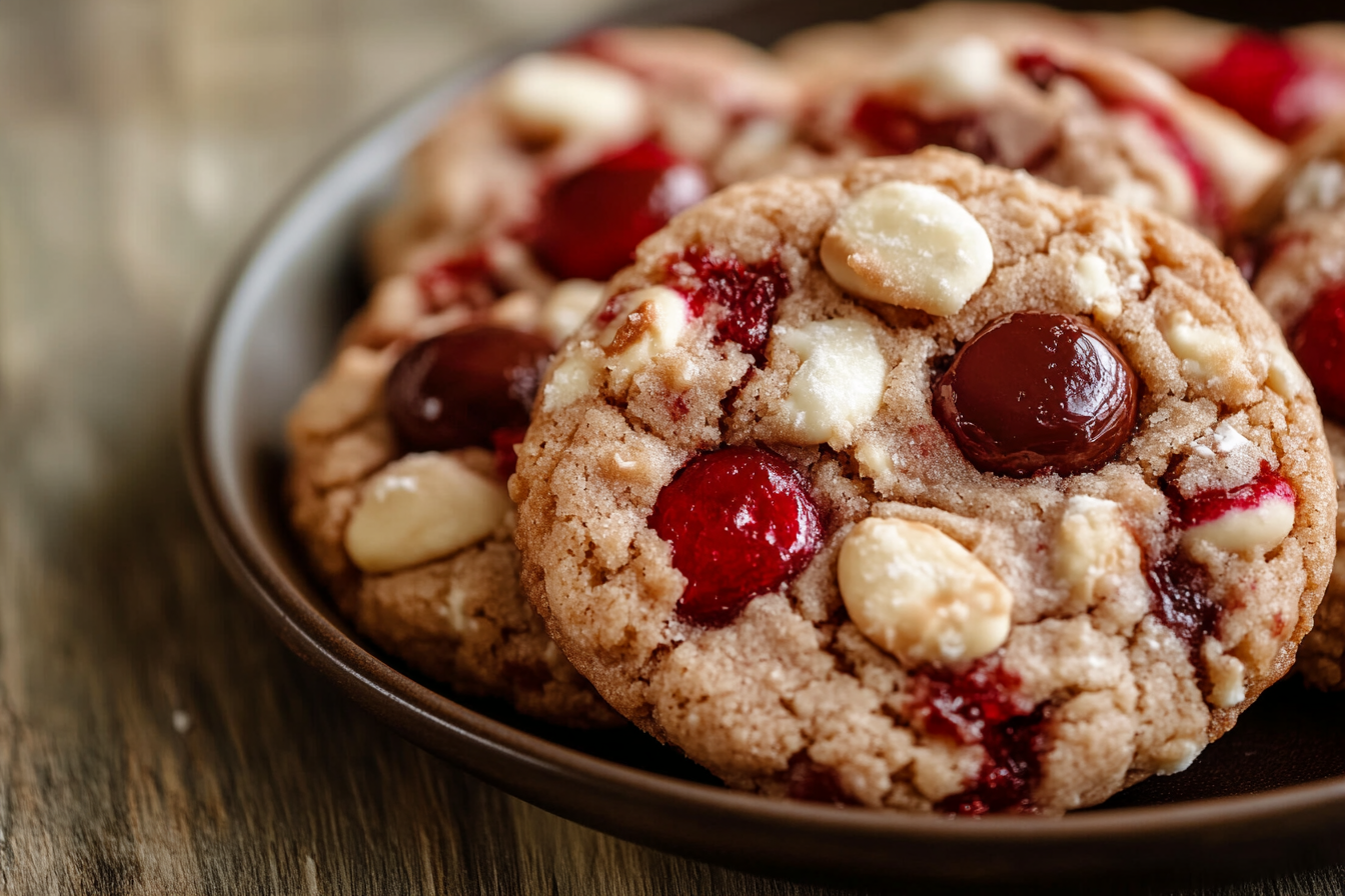 Cherry Almond Chocolate Cookies