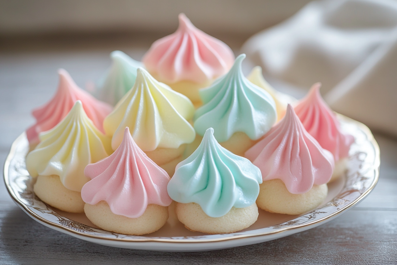 Pastel Meringue Cookies