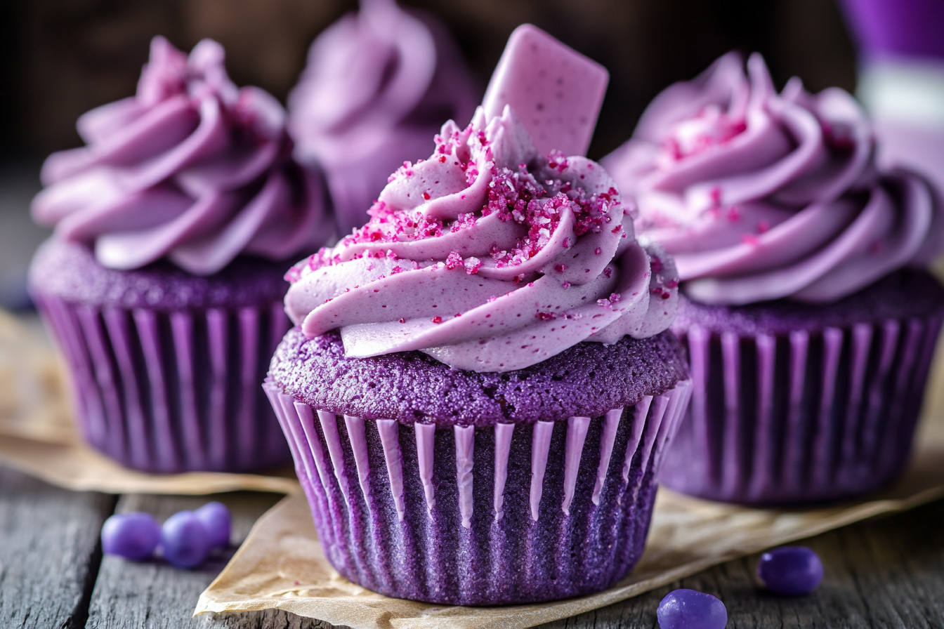 Grape Crush Cupcakes