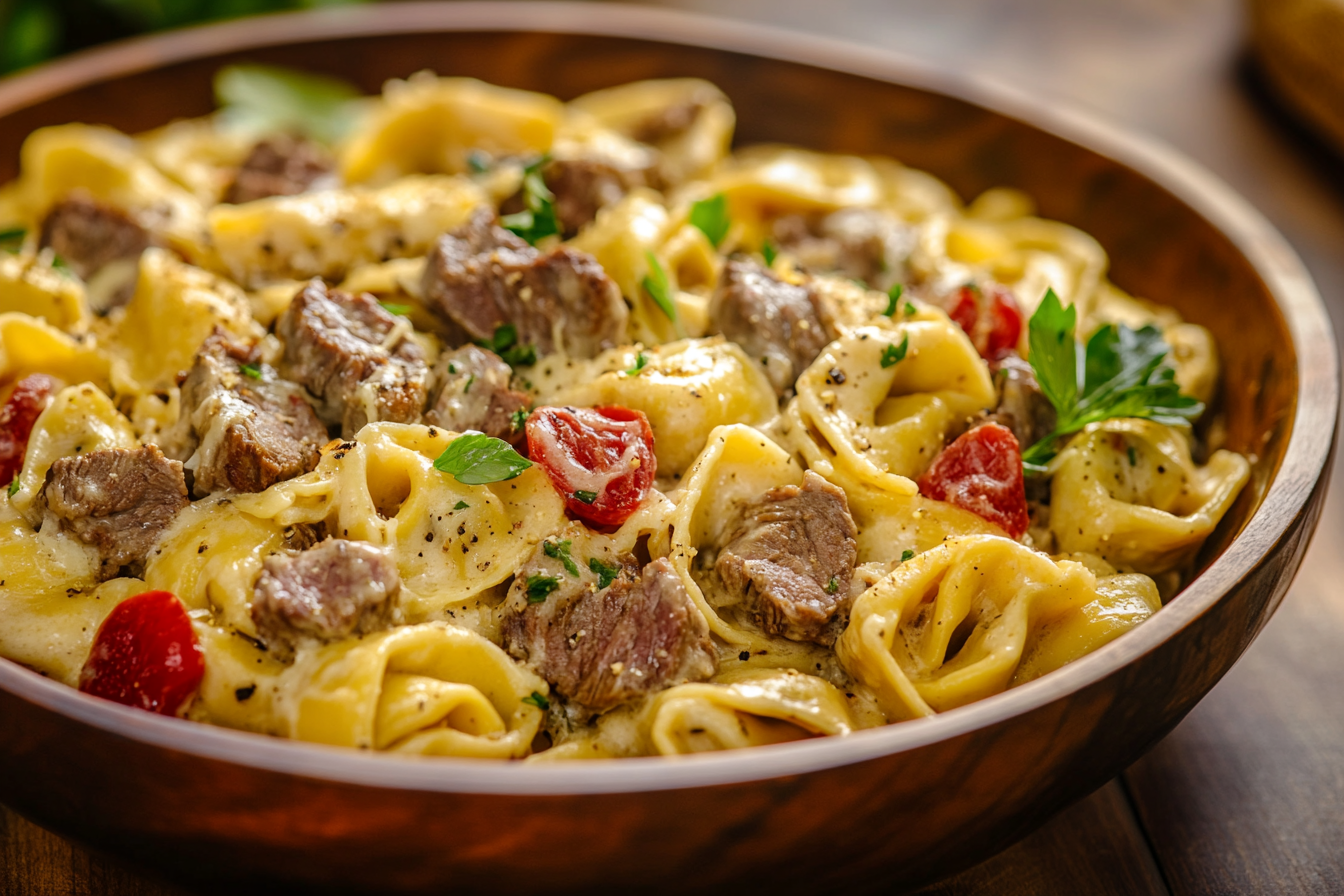Beef Tortellini Alfredo