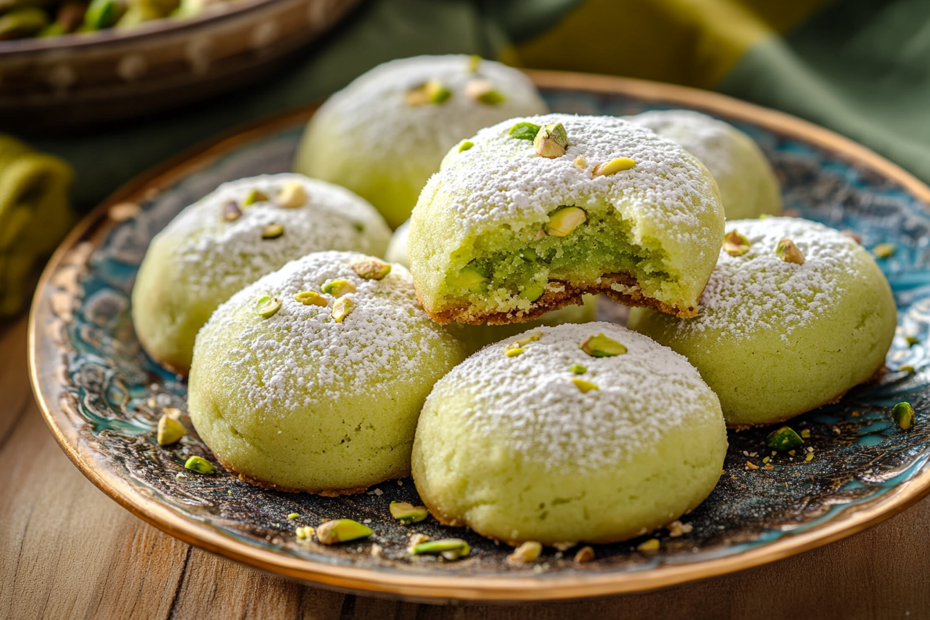 Homemade Pistachio Wedding Cookies
