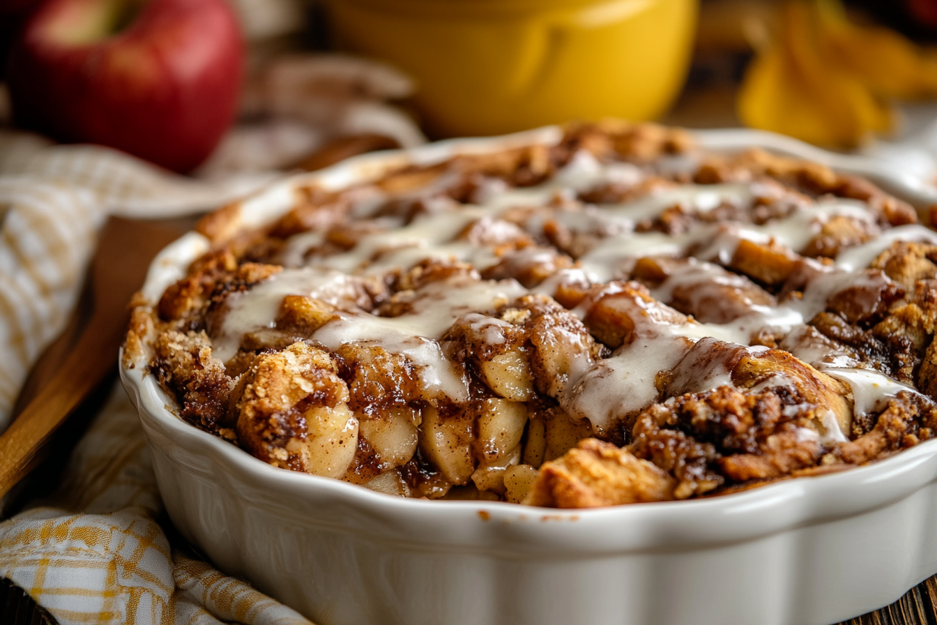 Cinnamon Roll Apple Bake