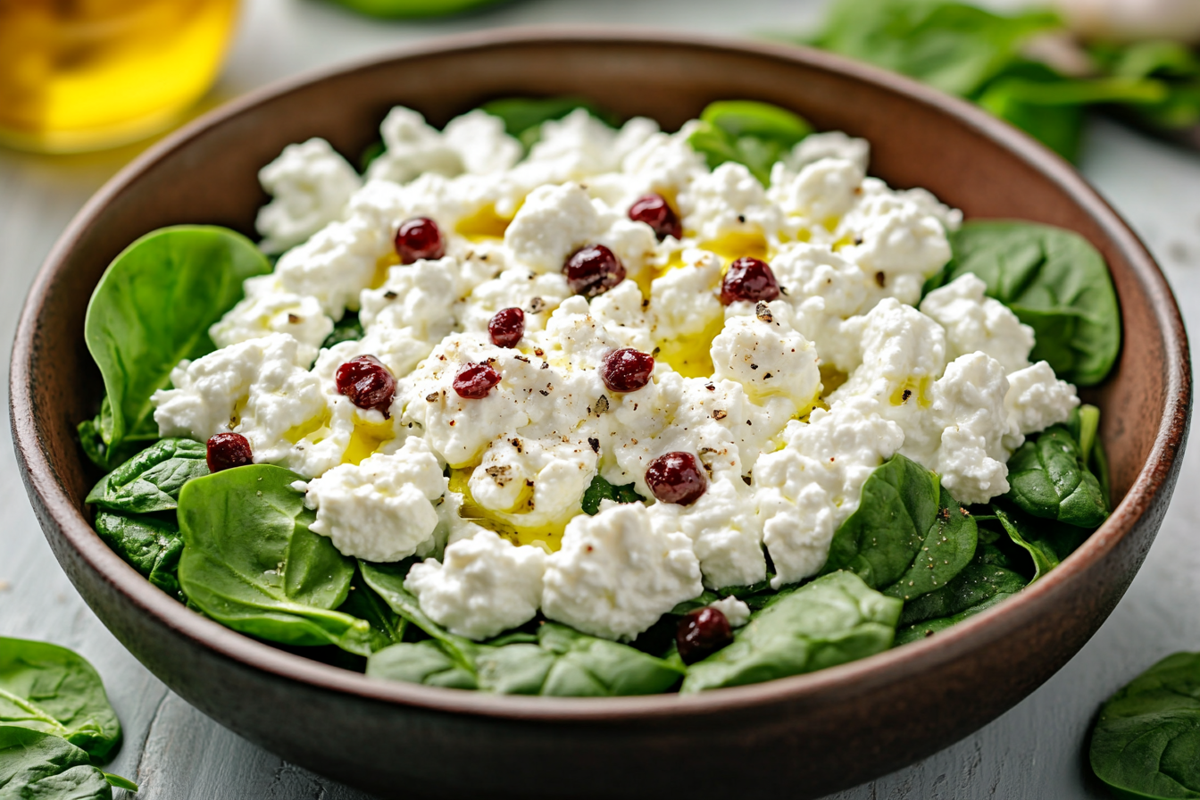 Cottage Cheese & Spinach Salad