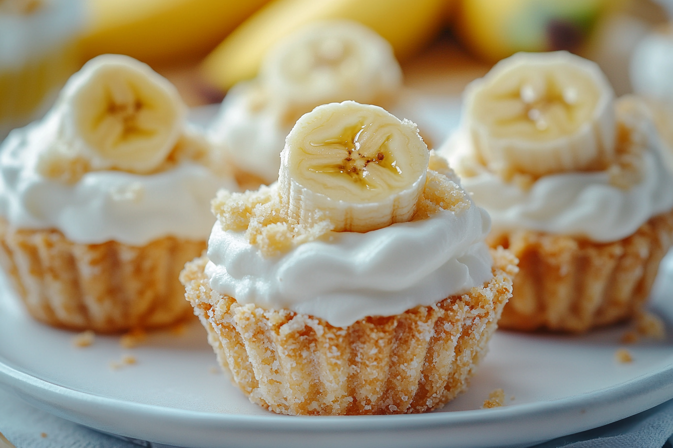 No-Bake Mini Banana Cream Pies
