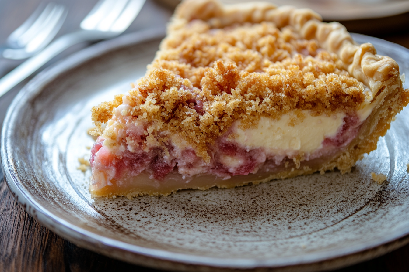 Rhubarb Sour Cream Pie