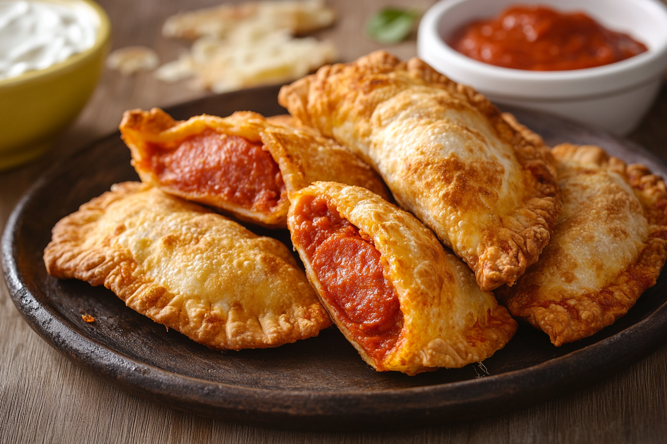 Cheesy Pepperoni Pizza Empanadas