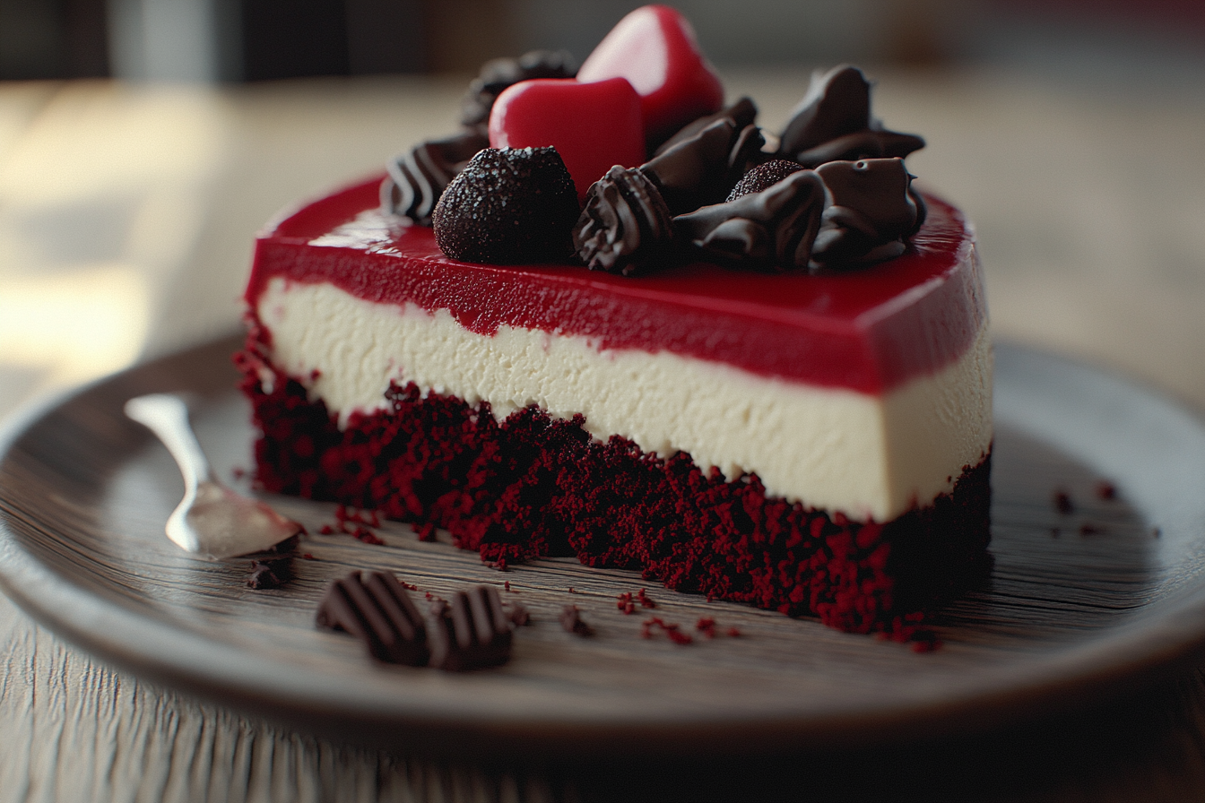 Cheesecake with the Irresistible Texture of Red Velvet Cookie Dough