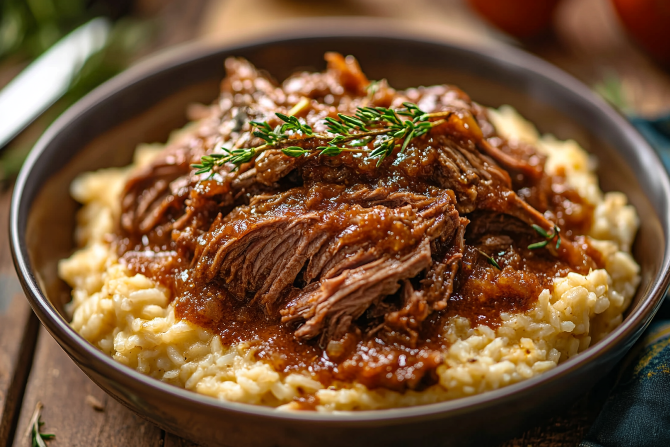 Italian Pot Roast & Parmesan Risotto