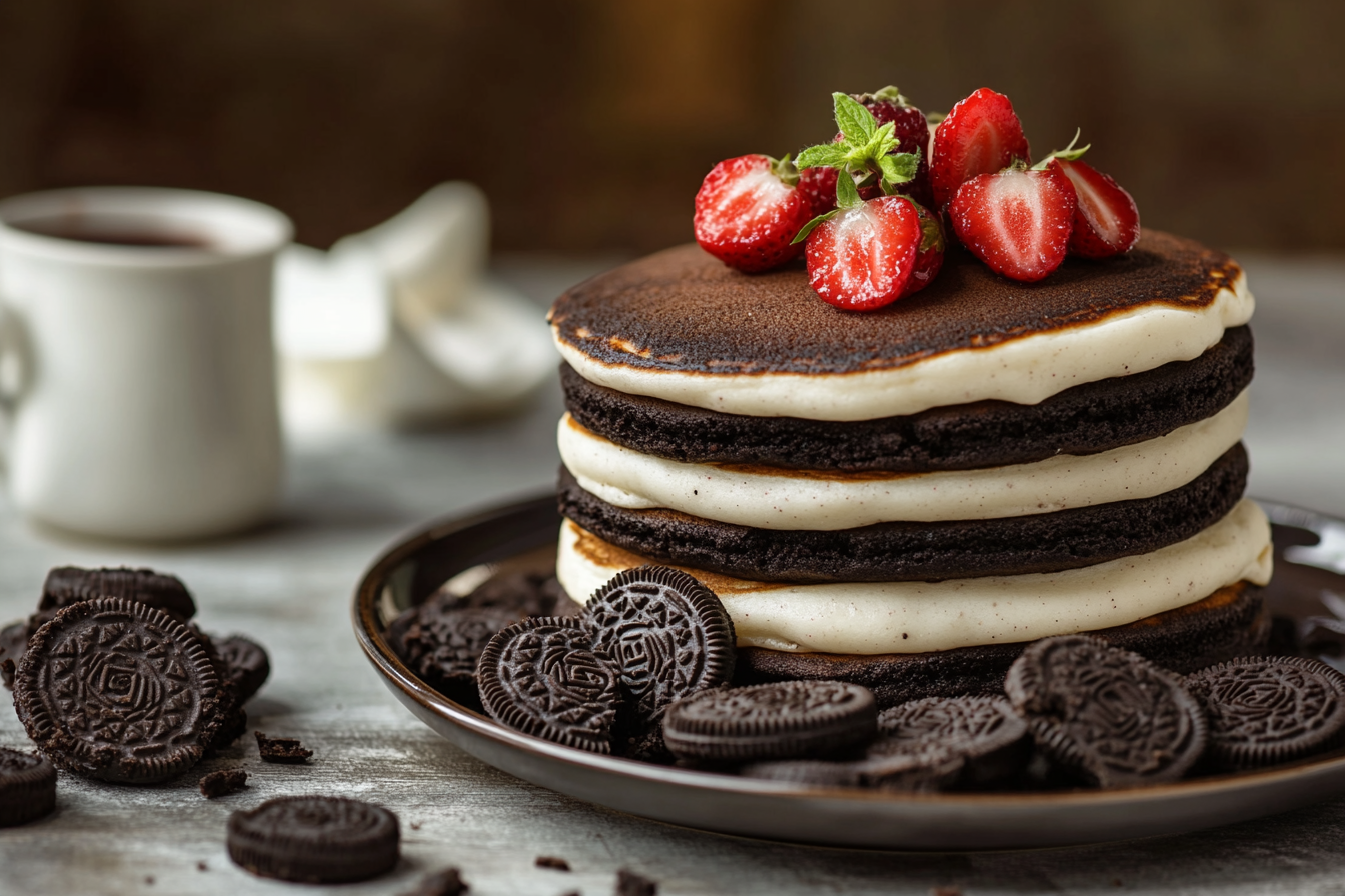Giant Oreo Pancakes