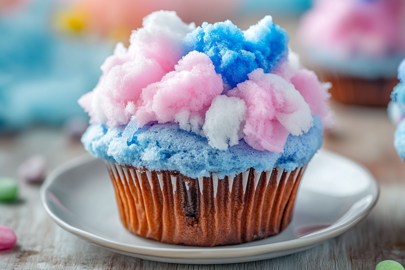 Cotton Candy Cupcakes