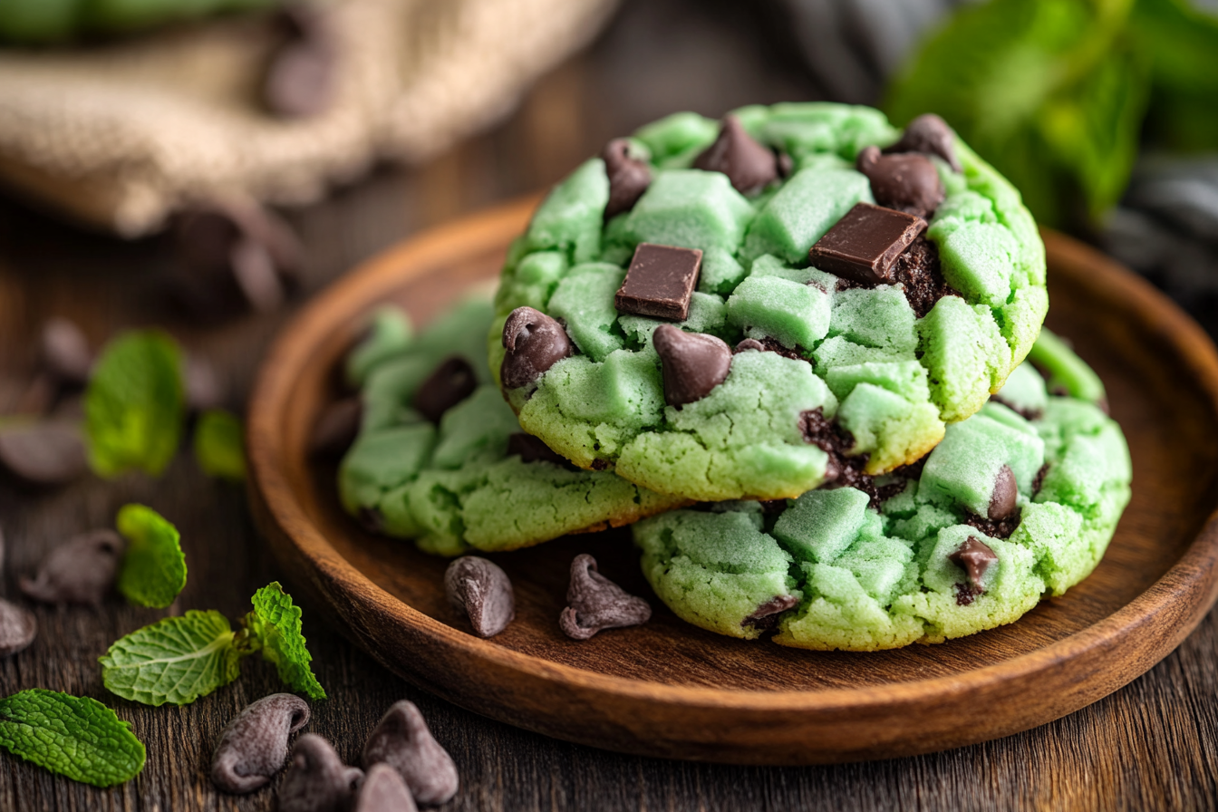 Mint Chocolate Chip Cookies