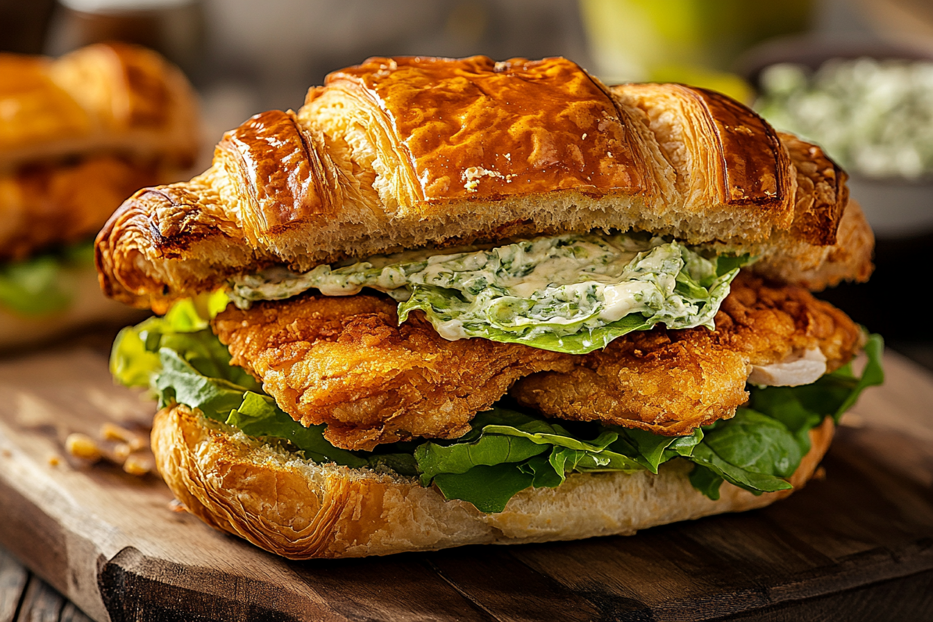 Chicken Caesar Croissant Sandwich