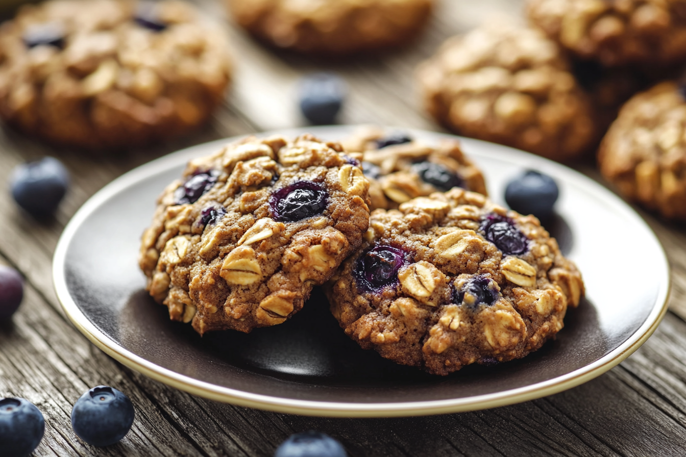 Banana Blueberry Breakfast Cookies