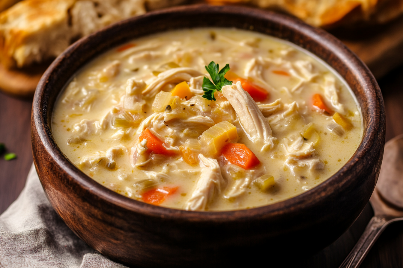 Creamy Rotisserie Chicken Soup