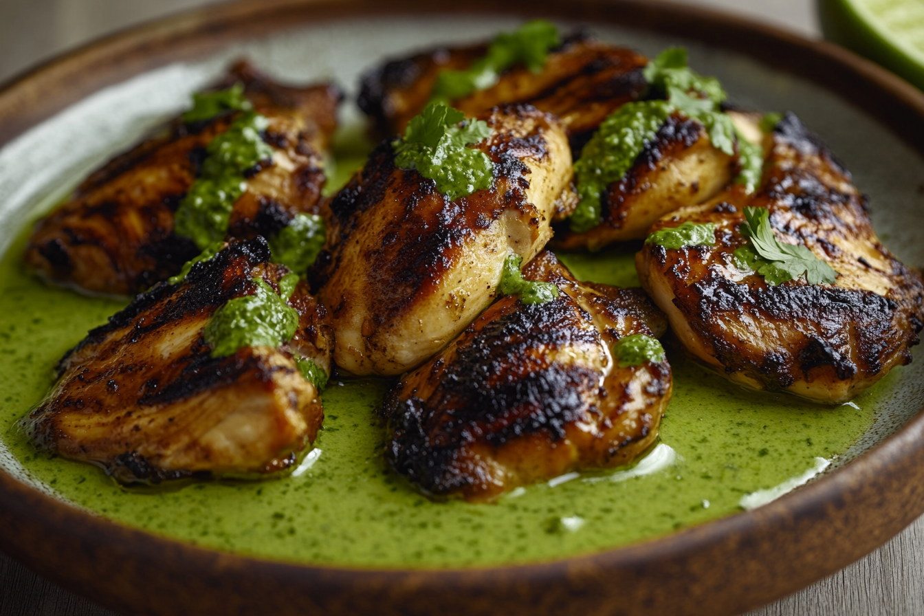 Peruvian Chicken with Green Sauce