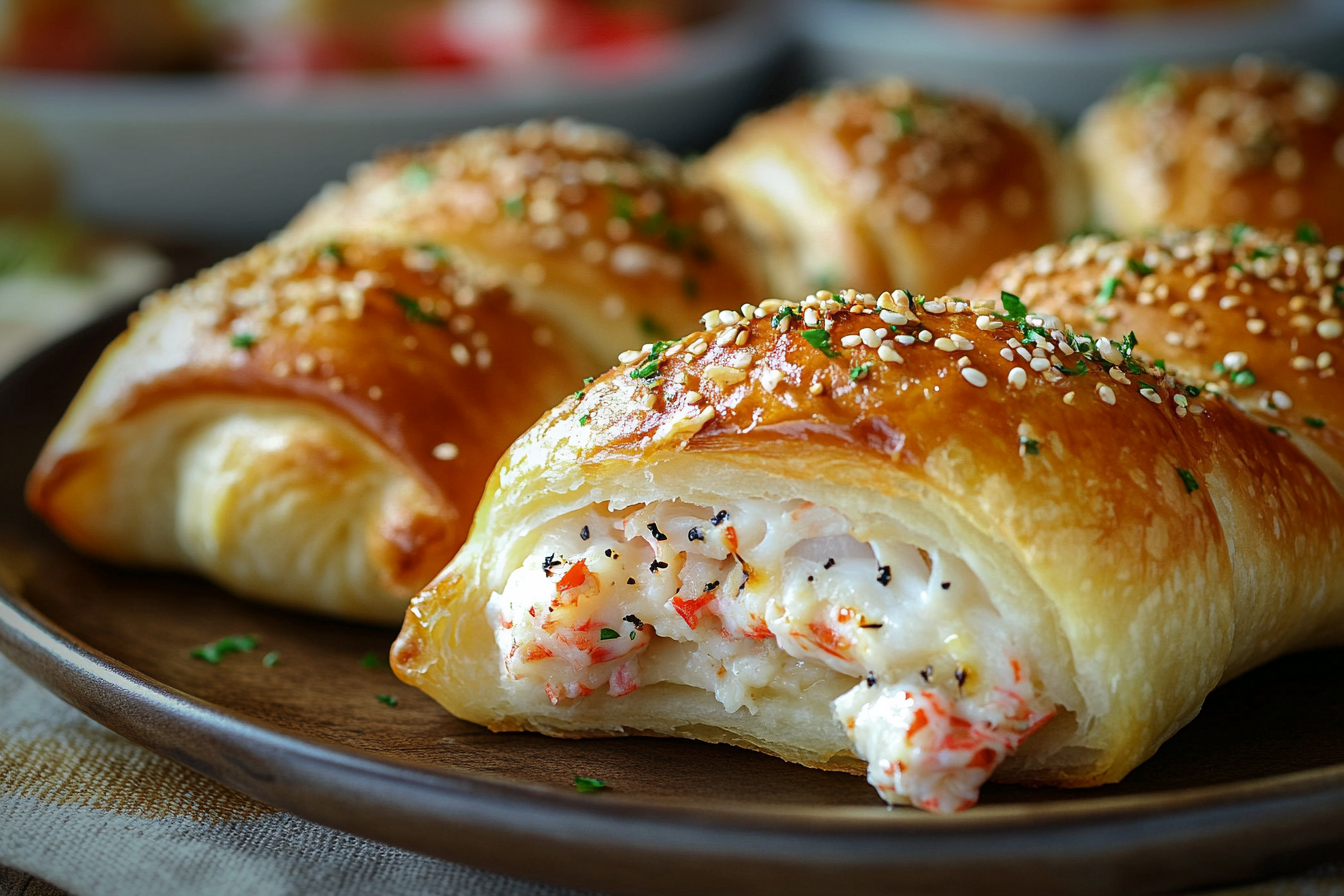 Crab & Cheese Filled Crescent Rolls
