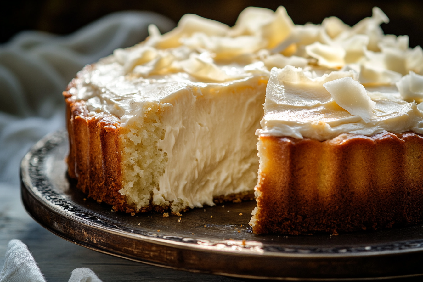 Delicious Creamy Coconut Cake