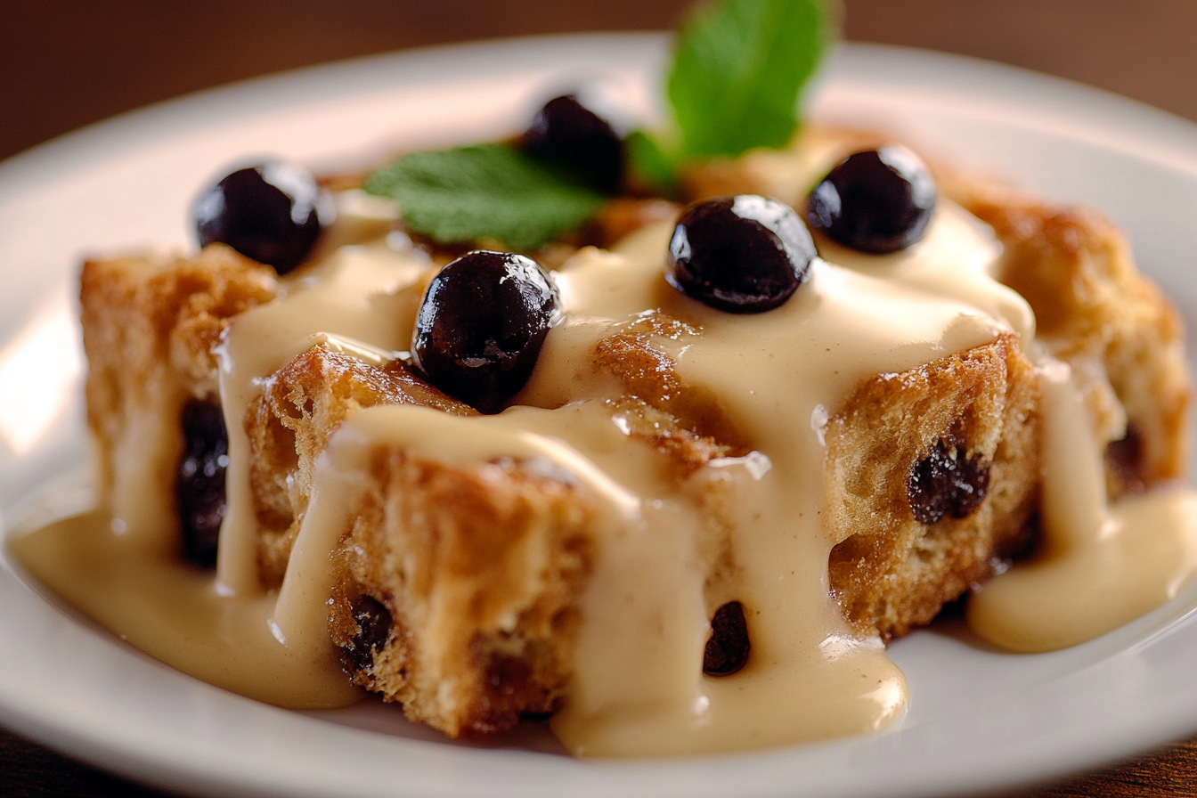 Bread Pudding with Vanilla Sauce