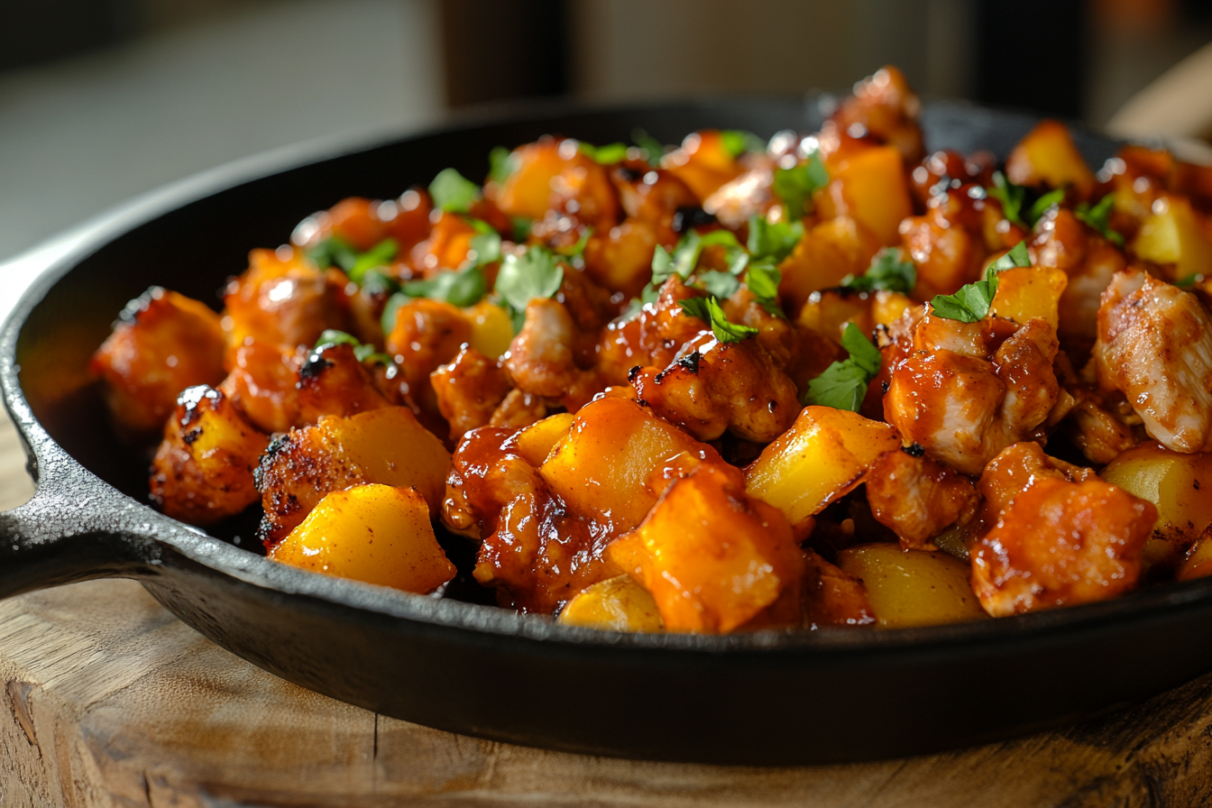 BQ Chicken Potato Skillet