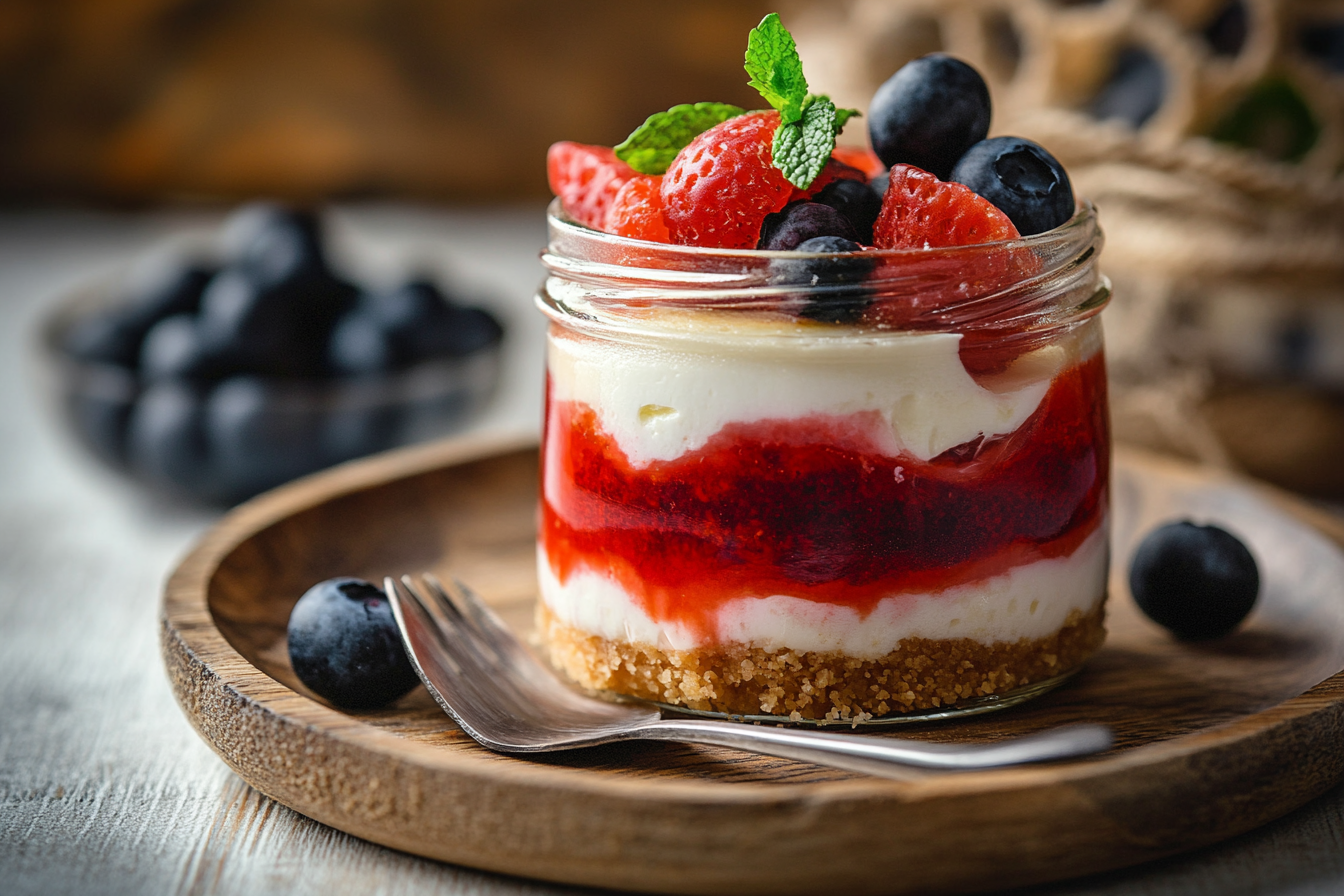 Mini Sweetened Condensed Milk Cheesecake Jars