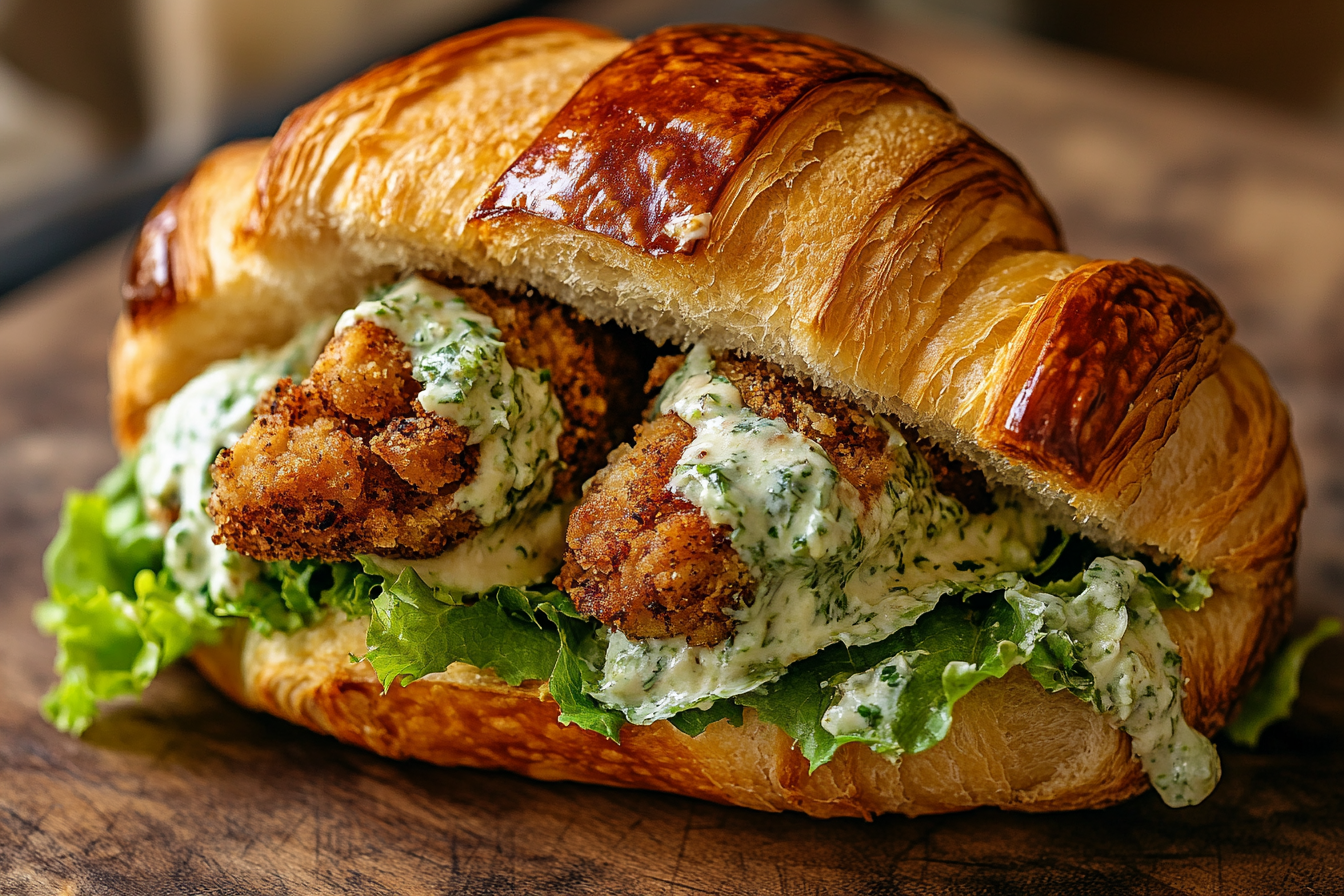 Chicken Caesar Croissant Sandwich