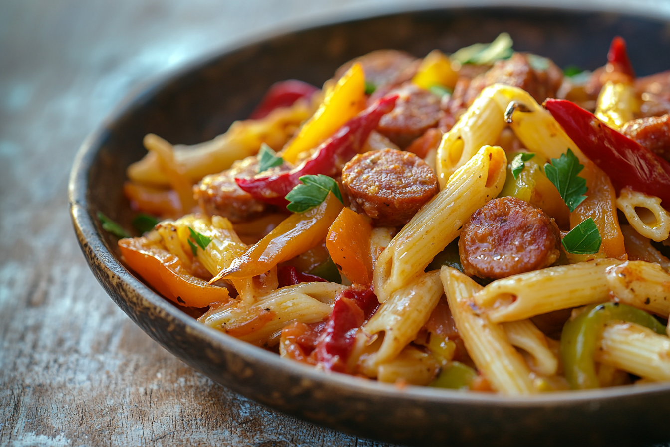 Sweet Pepper and Sausage Pasta