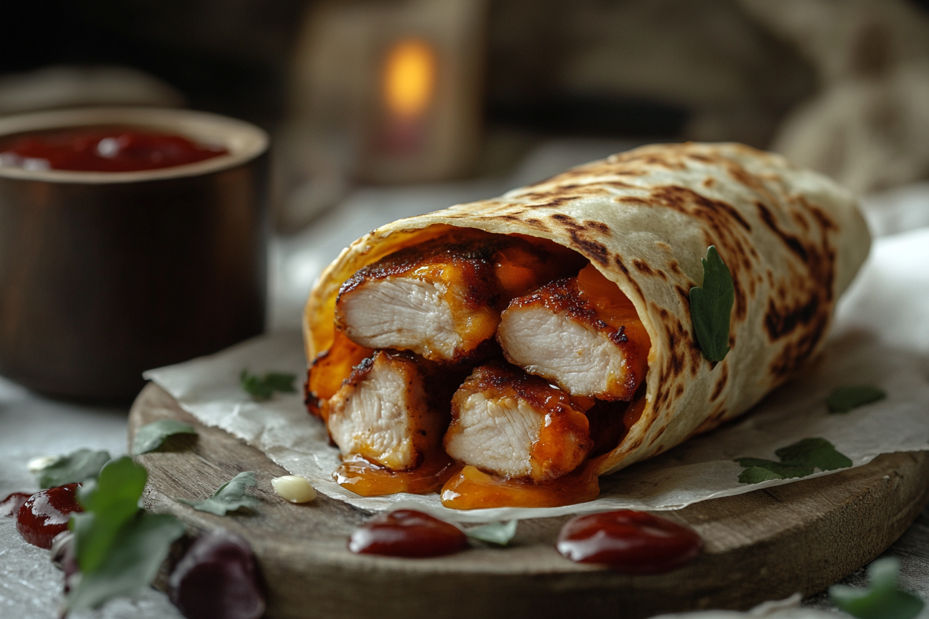 Smoked Gouda & Garlic Chicken Wrap