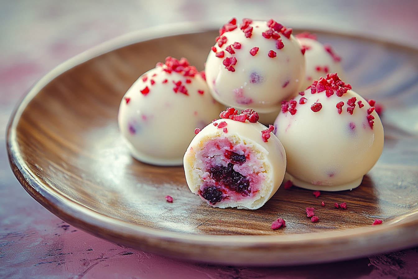 Strawberry Cheesecake Truffles