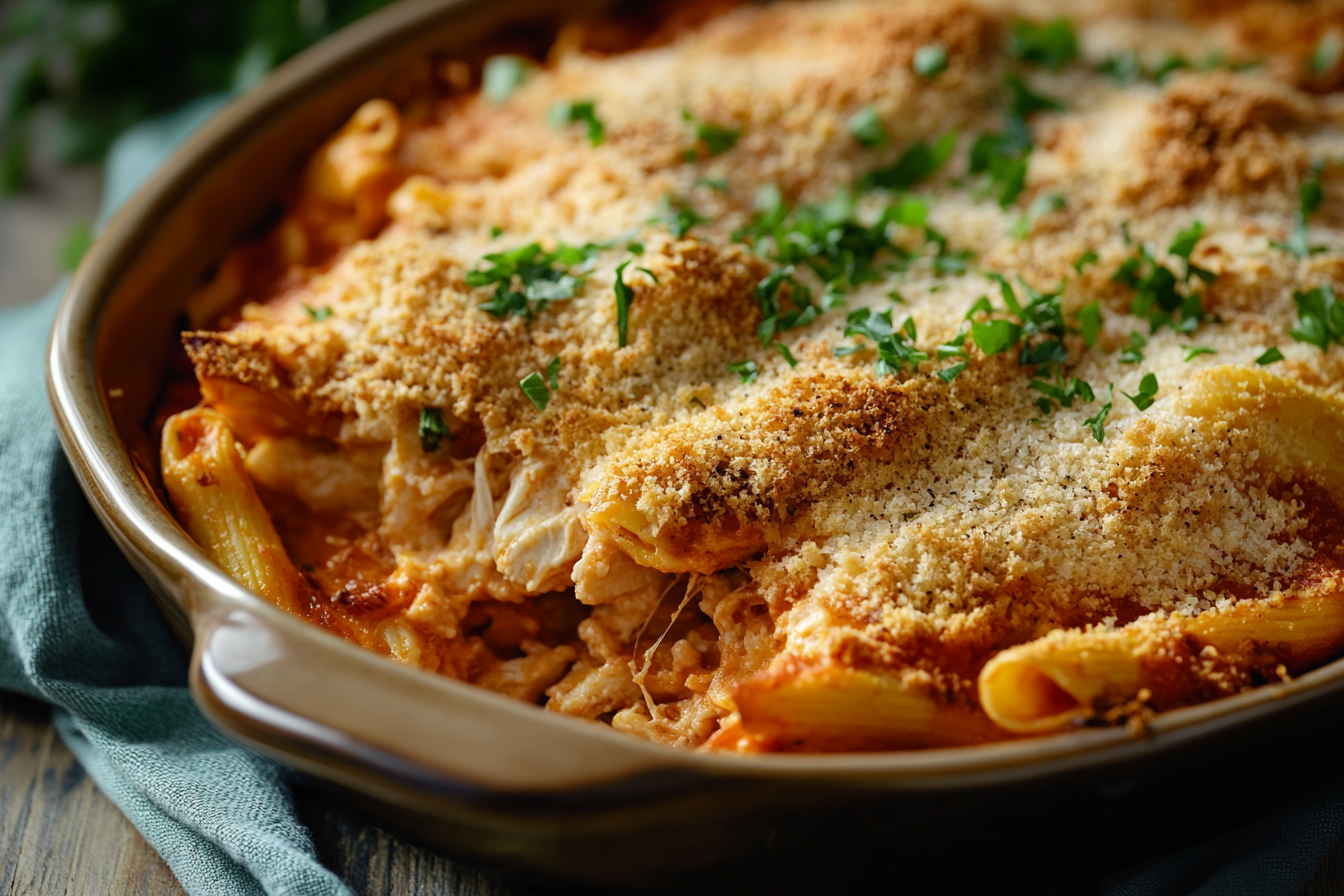 Dump-and-Bake Chicken Parmesan Casserole