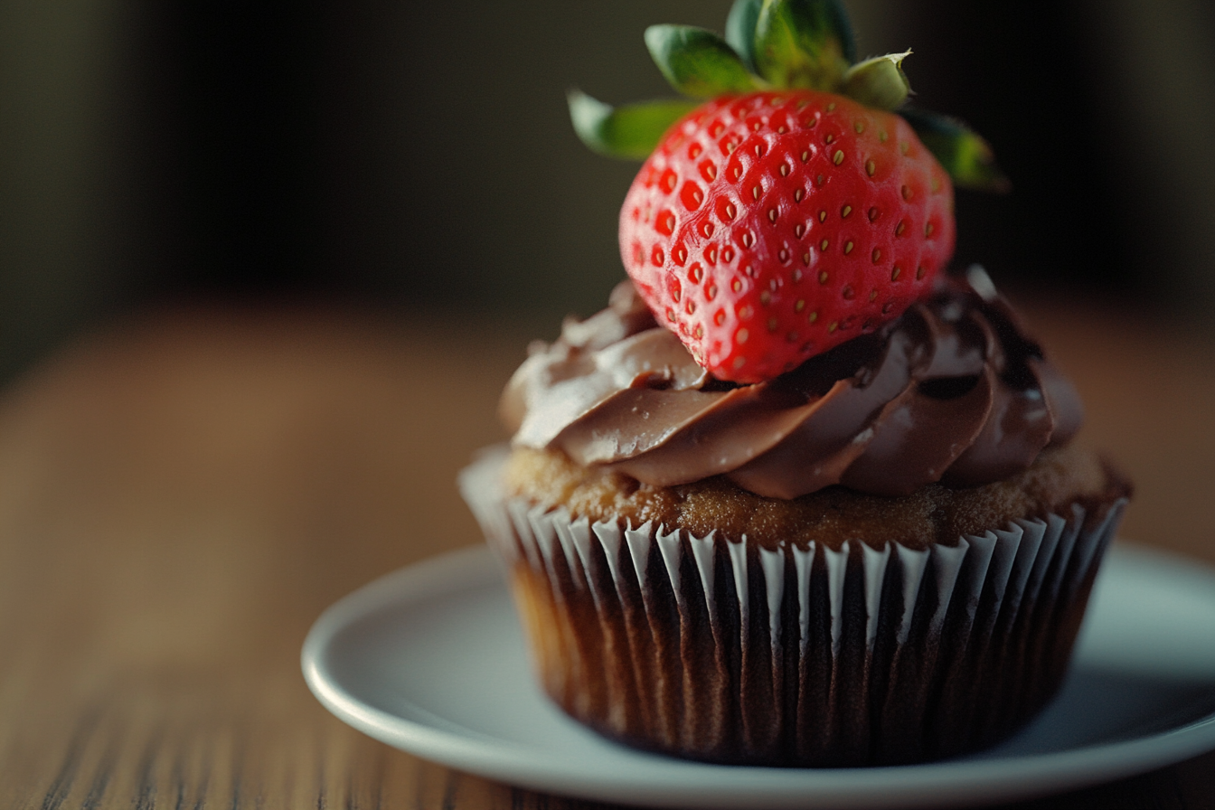 Nutella Strawberry Cupcakes