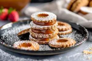 Dulce de Leche Linzer Cookies