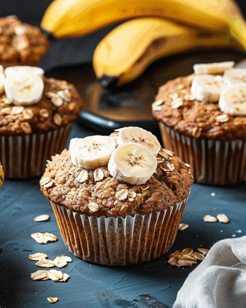 Healthy Banana Oat Muffins