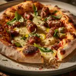 Spicy Sausage and Pepperoncini Thin Crust Pizza 5 Spicy Sausage and Pepperoncini Thin Crust Pizza