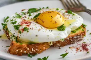 Smashed Egg Toast with Lemon Yogurt