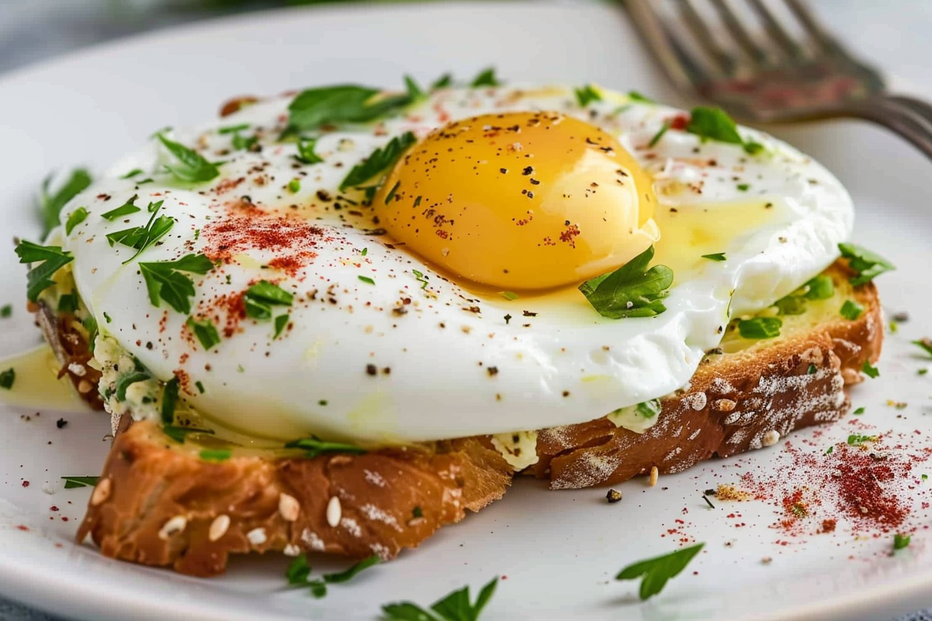 Smashed Egg Toast with Lemon Yogurt