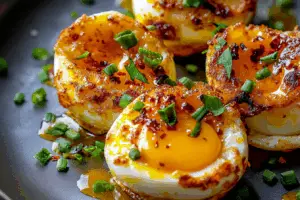 Crispy Cheese Chilli Oil Eggs