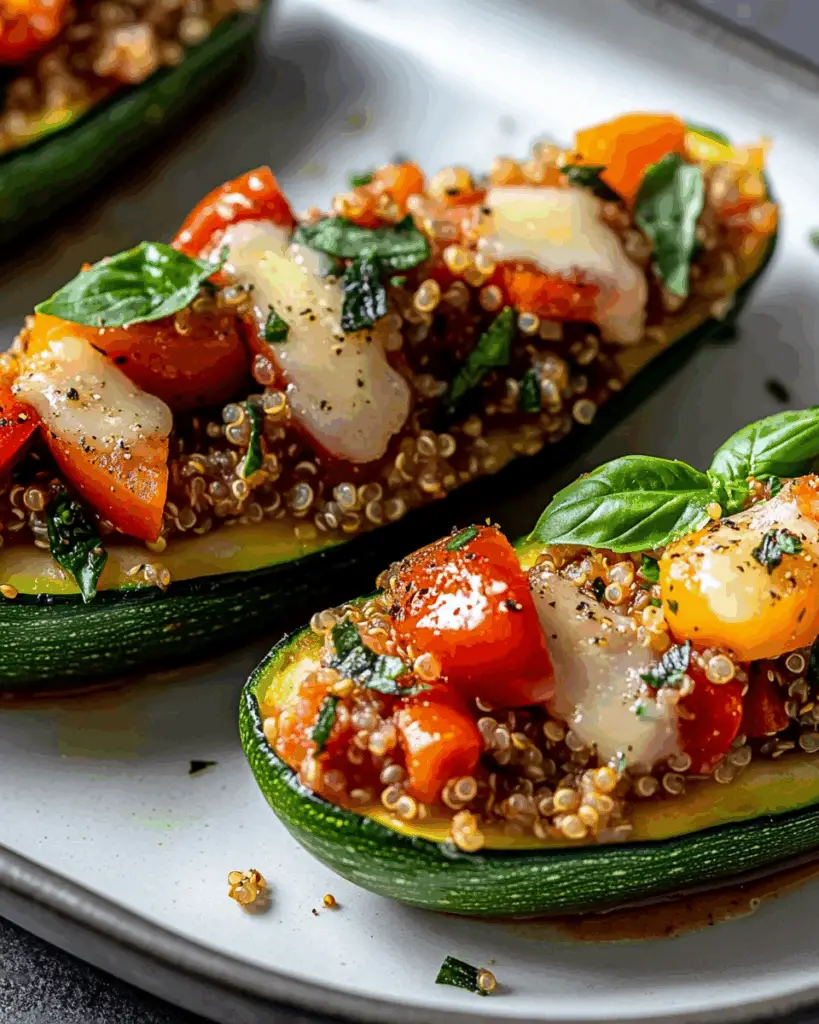 Bruschetta Quinoa Zucchini Boats 4 Bruschetta Quinoa Zucchini Boats
