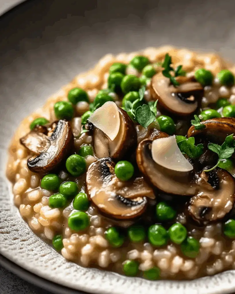 Mushroom Pea Risotto 4 Mushroom Pea Risotto