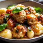 Slow Cooker Tuscan Chicken Meatballs with Gnocchi 5 Slow Cooker Tuscan Chicken Meatballs with Gnocchi