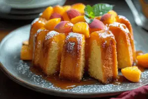 Peach Buttermilk Pound Cake