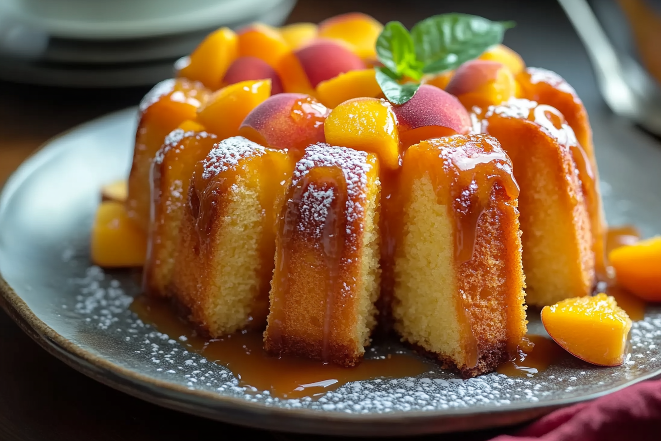 Peach Buttermilk Pound Cake