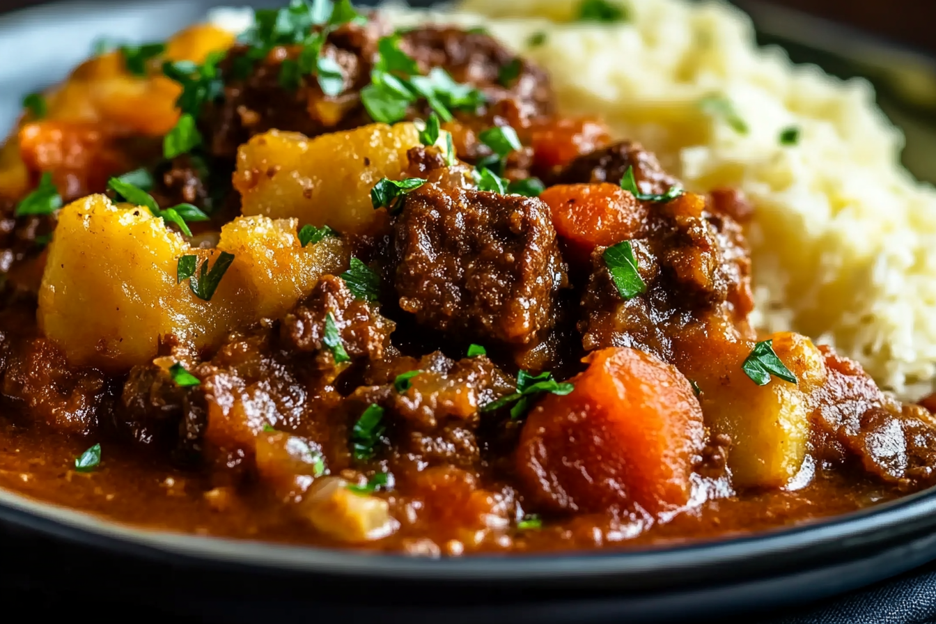 Slow Cooker Beef and Chorizo Casserole
